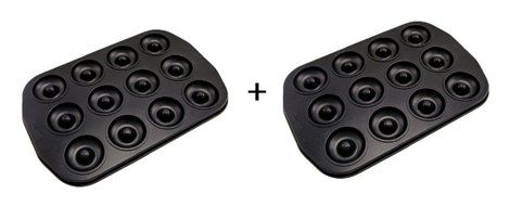 Non-Stick 12-Cup Mini Donut Pan Cookies Mold DIY Cake, 1 Set N5