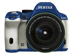 Pentax K-50 16MP Digital SLR 18-135mm Lens Kit BLUE/WHITE 047