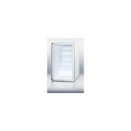 Summit Refrigeration SCR450LBISHADA Refrigerator w/ Keyed Lock, Curved Towel Bar &amp; Wire Shelves, White, 4.1-cu...