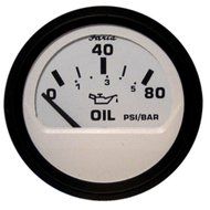 Faria Euro White 2 Oil Pressure Gauge - 80PSI consumer electronics
