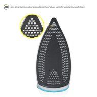 ZZ TI962-G Dual Voltage Travel Steam Iron with Stainless Steel Soleplate 1000 Watt, Blue N6