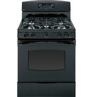 GE PGB910DETBB Profile 30" Black Gas Sealed Burner Range - Convection