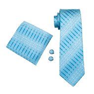 Dan Smatree Sky Blue Mens Ties Party Business Formal Meeting Wedding Necktie Jacquard