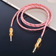 3.3Ft Aux Stereo Cable 3.5mm Male to Male Shielded Nylon Premium Auxiliary Audio Cable Connectors for Computer... N6