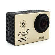Generic Sports Action Camera Dual-band Wifi Hd 1080p 2.0 Inch 170 Degree Wide Angle Lens 30m Waterproof (Gold) N3