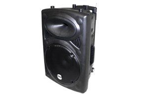 EMB PKL15 + Speaker Stand - 1700W 15&quot; PA Rechargeable Speaker System w/ LED Lights - Built-in Bluetooth/SD/MMC...