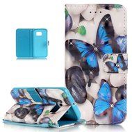 Galaxy S6 Edge Case,Galaxy S6 Edge Cover,ikasus Shiny Glitter Diamond Colorful Art Painting PU Leather Flip Wallet... N18