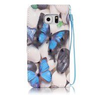 Galaxy S6 Edge Case,Galaxy S6 Edge Cover,ikasus Shiny Glitter Diamond Colorful Art Painting PU Leather Flip Wallet... N19