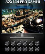 CrossLCD 32X144 PRO GAMER FHD LED 32 Inch Computer Monitor 1920x1080 144Hz, 3ms (1ms with...