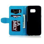 S7 Edge Case,Samsung Galaxy S7 Edge Case - Badalink 3D Embossed Flower Wallet Magnetic Flip Cover PU Leather Kickstand... N9