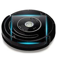 Skin Decal Vinyl Wrap For IRobot Roomba 650 655 Vacuum / Glowing Blue Tech