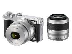 Nikon mirrorless interchangeable lens camera Nikon1 J5 double zoom Kit Silver J5WZSL - International Version N2