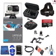 Gopro Hero 4 Silver 11 Piece Biking Bundle Includes: Go Pro Hero4 Silver + Case + Head Strap + 32 GB Memory Card...