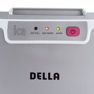 Della Portable Ice Maker Machine High Capacity, Yields up to 26 Pounds of Ice Daily -Silver N9