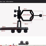 Fully Metal Telescope Camera Adapter Smartphone Adapter with 2 Phone Brackets for Telescope Microscope Binocular... N6