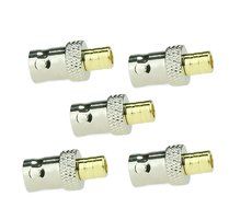 3-Pack RF Coaxial Coax Adapter BNC Female to SMB Female Connector N5