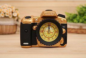Microtimes children/student gifts crafts clock 6x4.8x2.8 inch Camera Alarm Clock Table Desk Clock Home Ornament