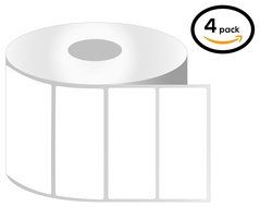 1 Inch Core - 3.5 x 1 Zebra Compatible Direct Thermal Labels 4 Packs for Zebra Desktop Printer GC420d GC420t GK420d...