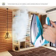 ZZ TI962-G Dual Voltage Travel Steam Iron with Stainless Steel Soleplate 1000 Watt, Blue N7