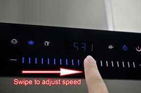 AKDY New 30" European Style Island Mount Stainless Steel Range Hood Vent Swiping Sensor Control W/Both Side Accessible... N3