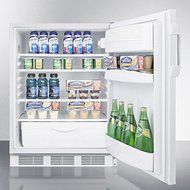 Summit FF6BI7ADA: Commercially approved, ADA compliant built-in undercounter all-refrigerator with automatic defrost N3