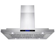 AKDY&reg; 36" Stainless Steel Island Mount Powerful Kitchen Vent Cooking Fan Touch Screen Control LED Lights Range... N2