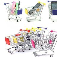 Mini Shopping Cart Desk Organizer Supermarket Phone Pen Toy Holder N2