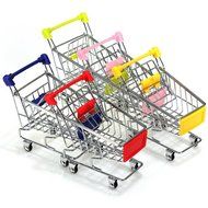 Mini Shopping Cart Desk Organizer Supermarket Phone Pen Toy Holder N3