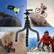 Flexible Action Cam Tripod with 360-Degree Articulating Ball Head , Bendable Wrapping Legs and Quick-Release Plate...