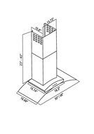 CAVALIERE 30" Wall Mounted Stainless Steel / Glass Kitchen Range Hood 900 CFM SV218D-30 N3
