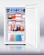 Summit CM411LPLUSADA ADA compliant 20&quot; wide refrigerator-freezer for freestanding use with a traceable thermometer... N4