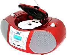 Boytone BT-6R CD Boombox Red Metallic color Edition Portable Music System with CD Player &amp; USB/SD/MMC Slot, Digital... N4