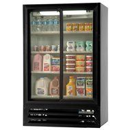 Beverage-Air LV17-1-B-LED LumaVue Two Section Refrigerated Sliding Glass Door Merchandiser with LED Lighting 17.5...