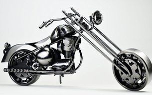 Metal sculpture -Retro Classic Handmade Iron Motorcycle Model GM2A Unique Metal Art Decor - Home D&eacute;cor N5