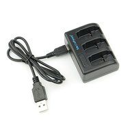 SmilePowo Rapid 3-Channel Charger for Gopro Hero 5 AHDBT-501 Travel Charger N4