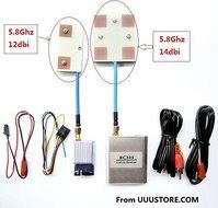 New Boscam 5.8Ghz FPV System -200mw Transmitter TS351 W/5.8Ghz 14dbi antenna + Receiver RC805 W/5.8Ghz 12dbi antenna...