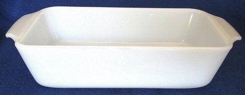 Anchor Hocking Fire King White Glass 1 Quart Loaf Pan