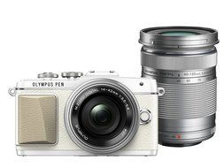 Olympus E-PL7 16MP Mirrorless Digital Camera with 3-Inch LCD with EZ Double Zoom Kit 12-42mm f/3.5-5.6 + 40-150mm... N25