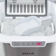 Della Portable Ice Maker Machine High Capacity, Yields up to 26 Pounds of Ice Daily -Silver N17