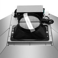 AKDY&reg; 30" Stainless Steel Island Mount Range Hood Touch Screen Display Baffle Filter Ductless Vent N3