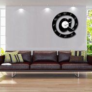 MuLuo Letter Wall Clock Silent Wall Stickers Watches Decorate For Office&amp;Bedroom&amp;Kids Room N4