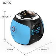 niceEshop(TM) 4K 360 Degree Wifi Panoramic Camera Ultra HD 2448x2448 Mini Sport Action Driving VR Camera, Blue N6