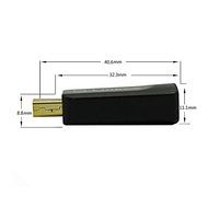 LinkS smallest Mini DisplayPort | Thunderbolt to HDMI Male to Female Adapter in black N2