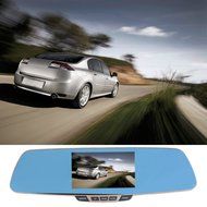 FXWOOD, LCD HD Blue Rearview Mirror Dual Lens Car DVR Video Recorder Camera , DVR06 N2