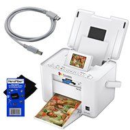 Epson PM225 PictureMate Charm Compact Photo Inkjet Printer + USB Printer Cable + HeroFiber Ultra Gentle Cleaning...