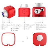 Sport Action Camera - Elecwave EW-SC01 Stick Anywhere Selfie Sport Camera Multi-functional APP Remote Control... N8