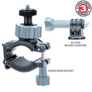 Action Camera Bike Motorcycle Handlebar Mount Holder by USA Gear - Works With Garmin Virb XE , Kodak PIXPRO SP1... N2