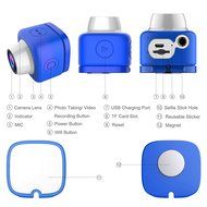 Sport Action Camera - Elecwave EW-SC01 Stick Anywhere Selfie Sport Camera Multi-functional APP Remote Control... N12