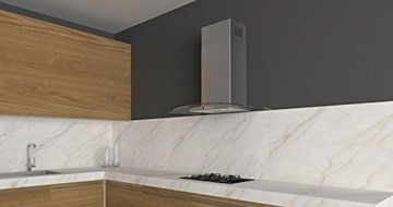 Faber TRAT30SS600-B 600 CFM 30" Tratto Curved Glass Wall Range Hood, Stainless Steel N2