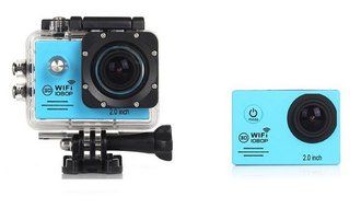 (Blue) Action Camera SJ7000 Wifi 2.0 LTPS LED mini cam recorder marine diving 1080P HD DV Go pro style two batteries...